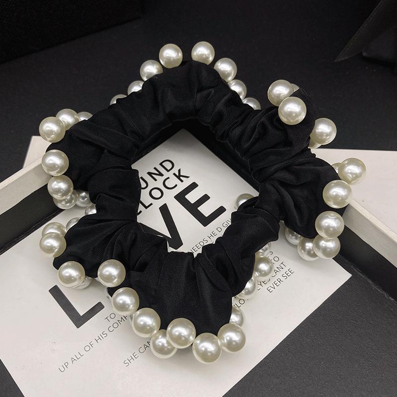Elegant Korean-Style Pearl Beaded Hair Tie for Low Ponytails and Buns - 2025 Edition