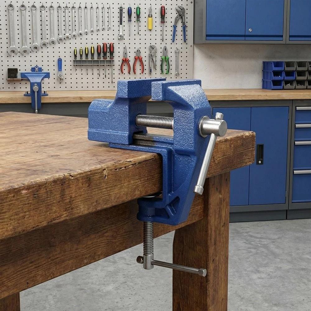 Heavy-Duty Table Clamp Cast Steel Compact Clamp Making Portable Small Vice Metalworking