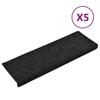 Stair Treads - vidaXL - Black - 65x21x4 Cm - Non-slip - Washable