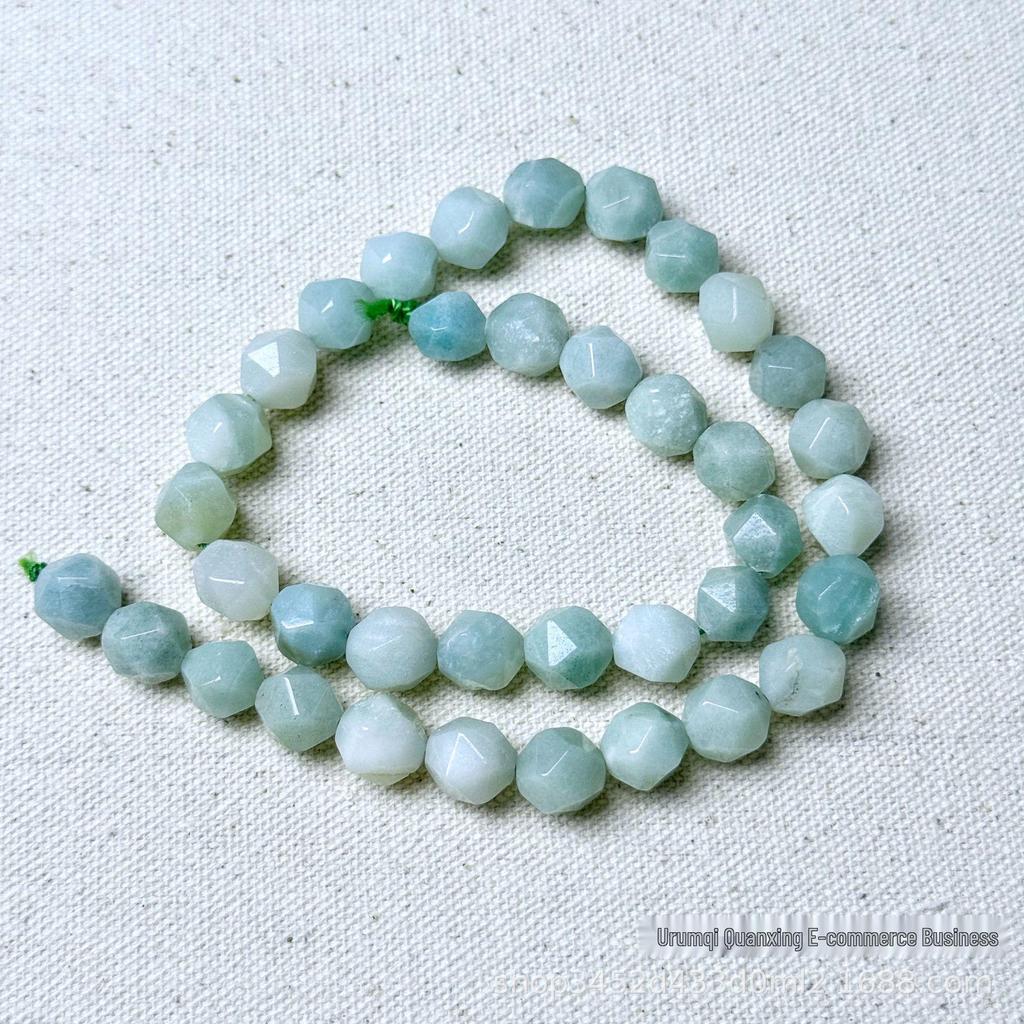 Versatile Diamond-Cut Natural Stone Beads for DIY Jewelry