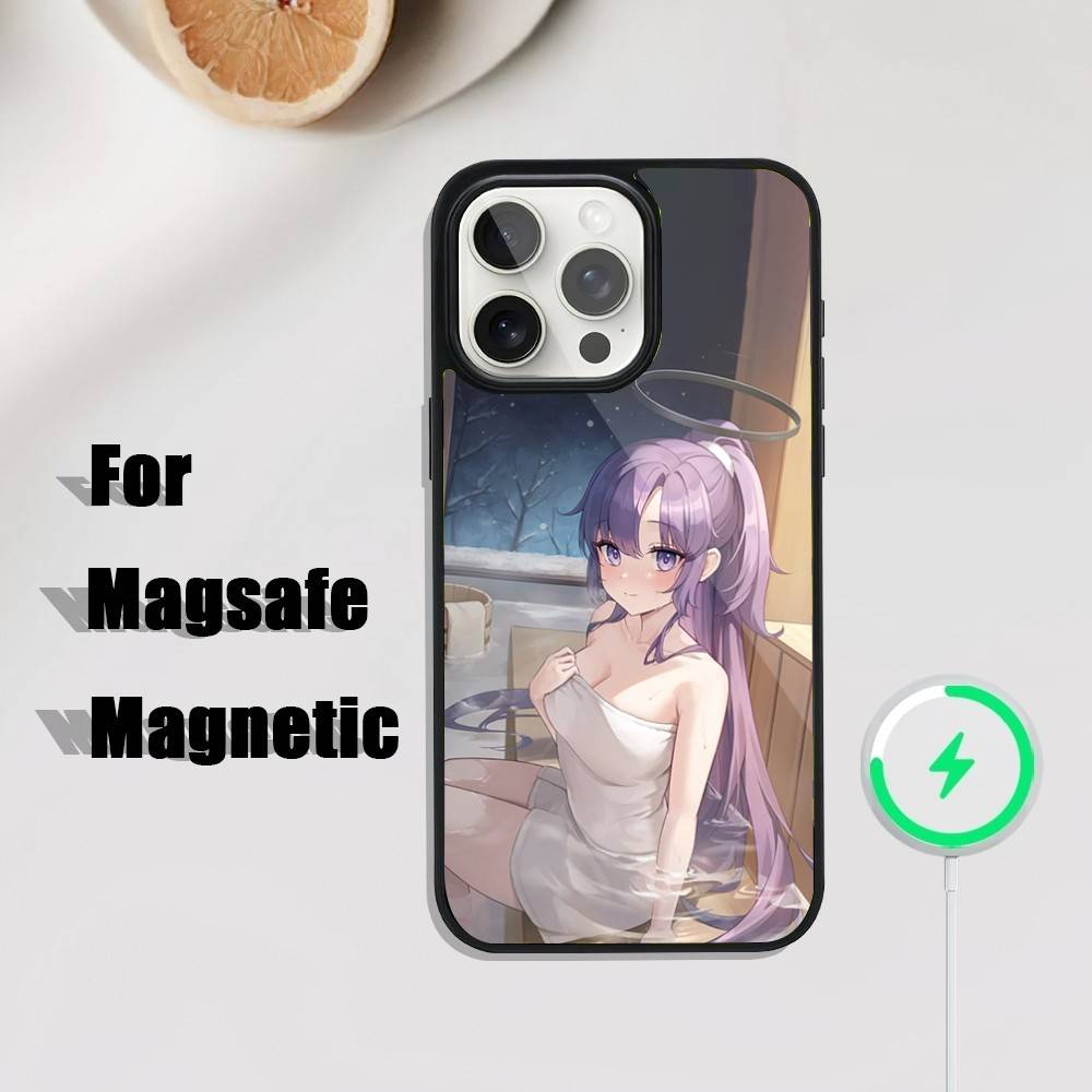 

Hayase Yuuka Blue A-Archive Phone Case iPhone 17,16,15,14,13,12,11,Pro,Max,Plus,Mini,SE4,E Magnetic Magsafe Wireless Charging iPhone17air