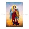 St Florian Icon Patron Saint Of Firefighters Saint Lawrence Archangel Michael Metal Wall Mural Garage Create Tin Sign Poster