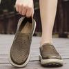 Men's Sporty Breathable Mesh Shoes Lightweight Comfortable Casual Slip-On Summer Shoes Round Toe Non-Slip Rubber Outsole