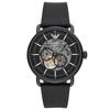 AR60028 Multifunction Black Men's Leather Watch