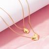 Exquisite Gold 24k Water Drop Heart Charm Necklace Perfect For Occasion Any