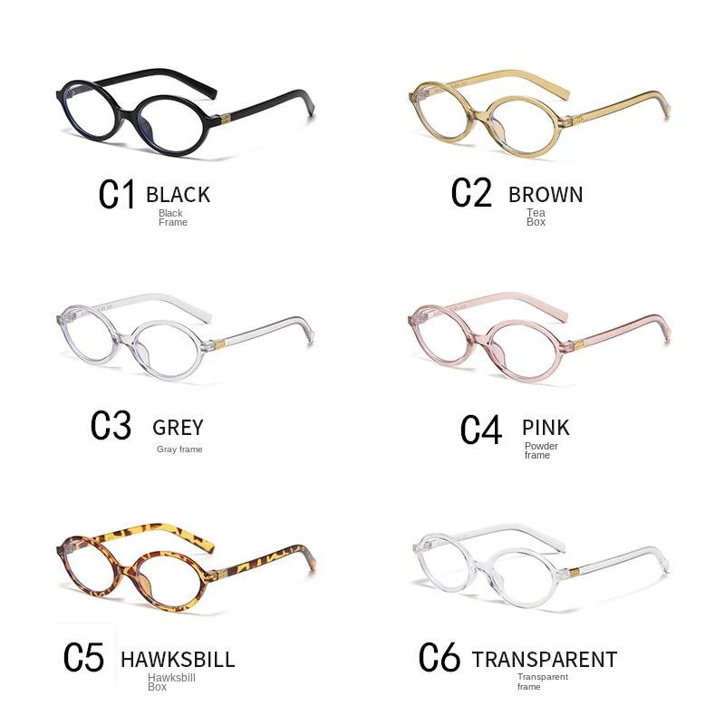 Y2K Oval Anti Blue Light Blocking Glasses Women's Clear Anti Radiation Filter Glasses Anti Radiation Eyeglass