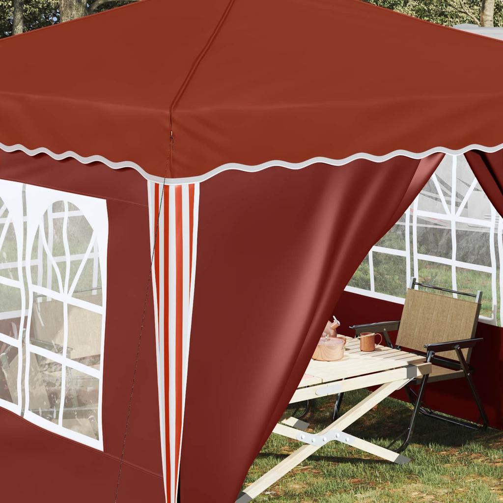 Pop Up Party Tent 288 X 288 X 245 Cm Terracotta Oxford Fabric
