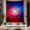Custom Text Tapestry Bayern Munich Print Wall Tapestry Indoor Living Room Wall Decor