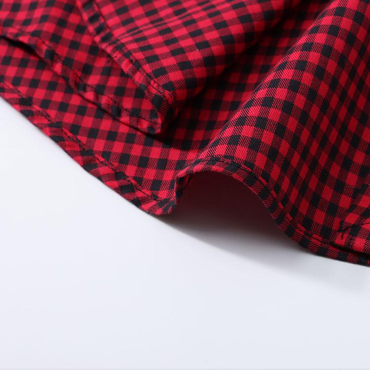 Polo Ralph Lauren Plaid Print Polo Collar Single-Breasted Casual Long Sleeve Shirt Men shirts Red 710881854-001