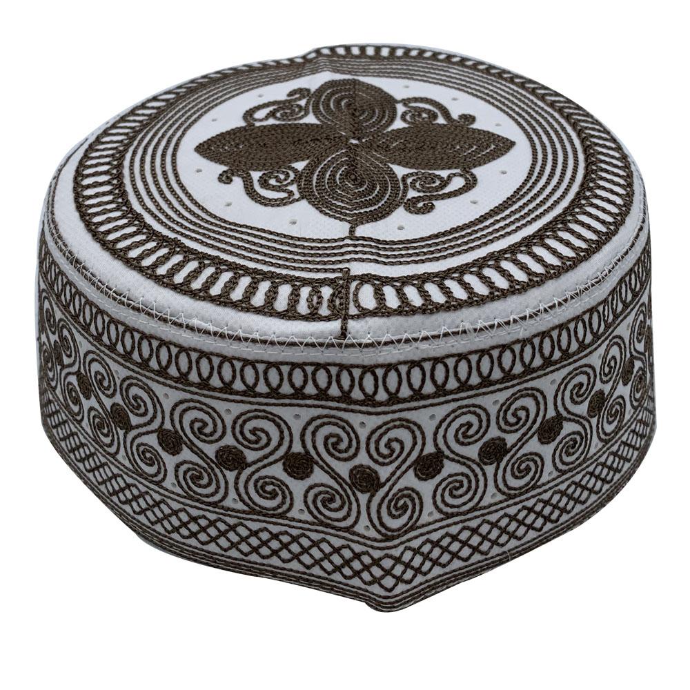 Cotton Embroidery Men'S Muslim Hat Islam Ramadan Prayer Hats Arabia Men Headscarf Clothing Topkippot Turban Middle East Cap