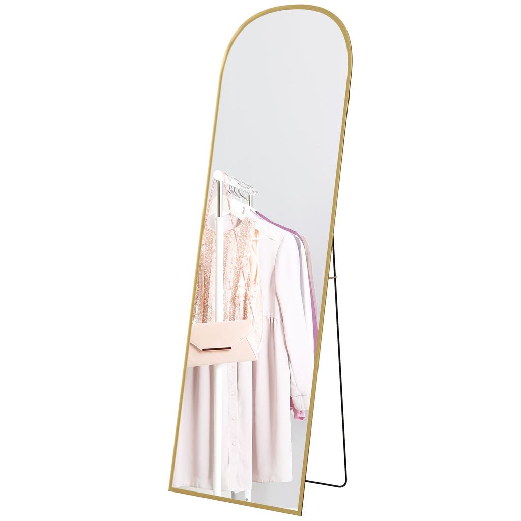 162cm Aluminium Frame Standing Mirror - Gold
