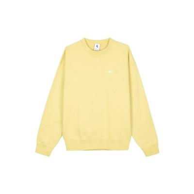 Solo Swoosh Men's Fleece Crewneck Sweatshirt Yellow DX1362-700