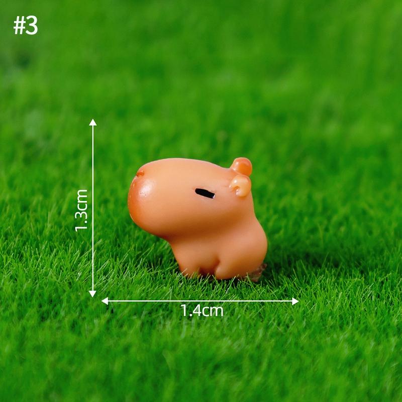 Mini Capybara Figure Ornament Desk Accessories Automotive Car Interior Ornament Resin Figure Miniature Model Animals Decoration