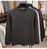 Herren Samtgefüttertes Winter-Sweatshirt - Warm, Langarm, Vielseitig, Einfarbiger Oberteil