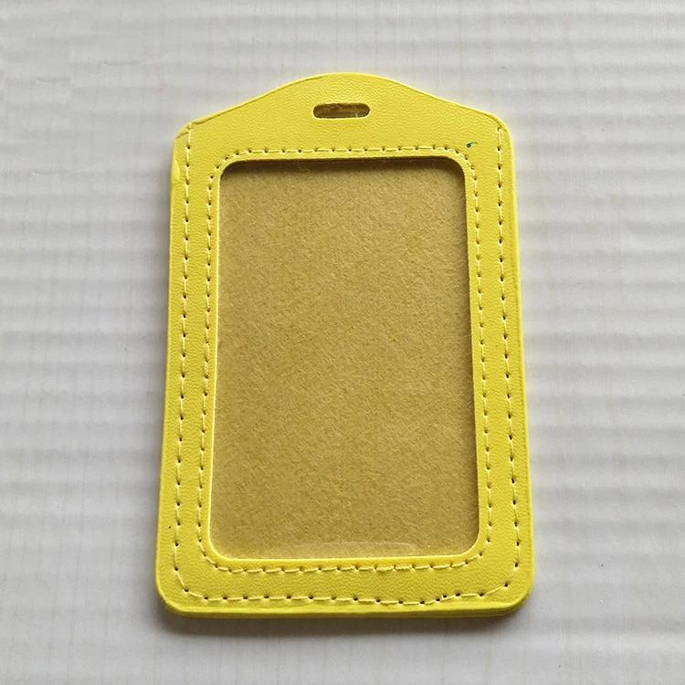 New Candy Color Card Holder Protect Cover Case Business Credit Card Work ID Card Badge Holder Office Supplies