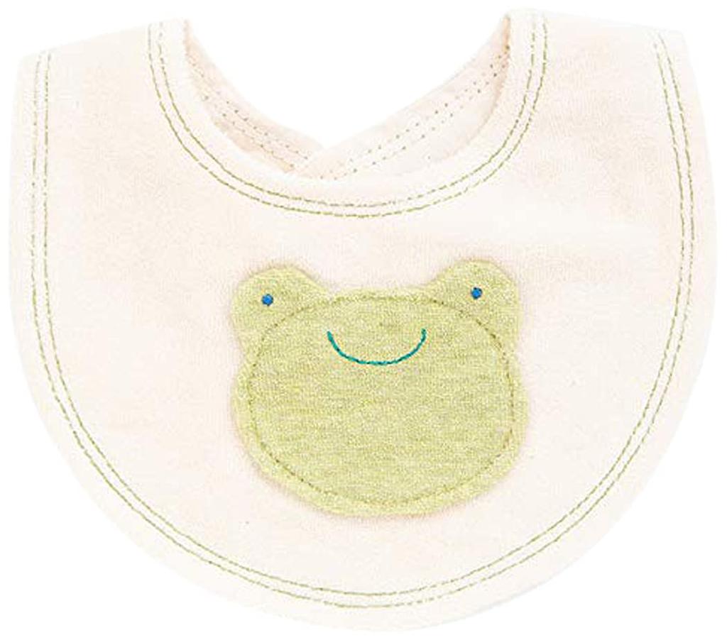 Pompkins BABY Organic Cotton Mini Made In Japan Y-1357 100% [Frog Series] Bib,