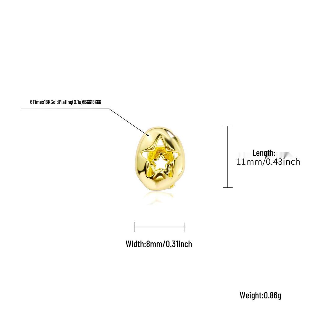 Pozłacane Grillz Hip-Hop: Puste wzory róży i gwiazdy biżuteria na Halloween