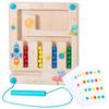 Wooden Kid Magnetic Shape Matching Maze Board Montessori Geometry Color Cognition Education Toys Color Matching Early Education