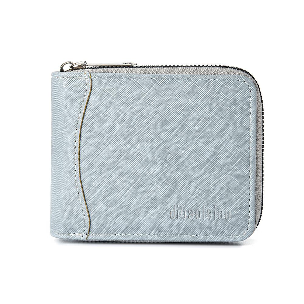 

Women s Zipper Wallet Fashion Casual Multi-Card Slot Credit Card Holder Portable Double Fold Solid Color Short Wallet