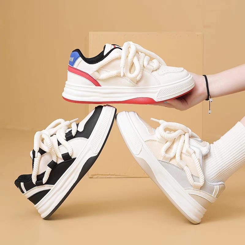 Autumn New Students Hong Kong Style Sneakers Casual Sports Street Shooting White Shoes