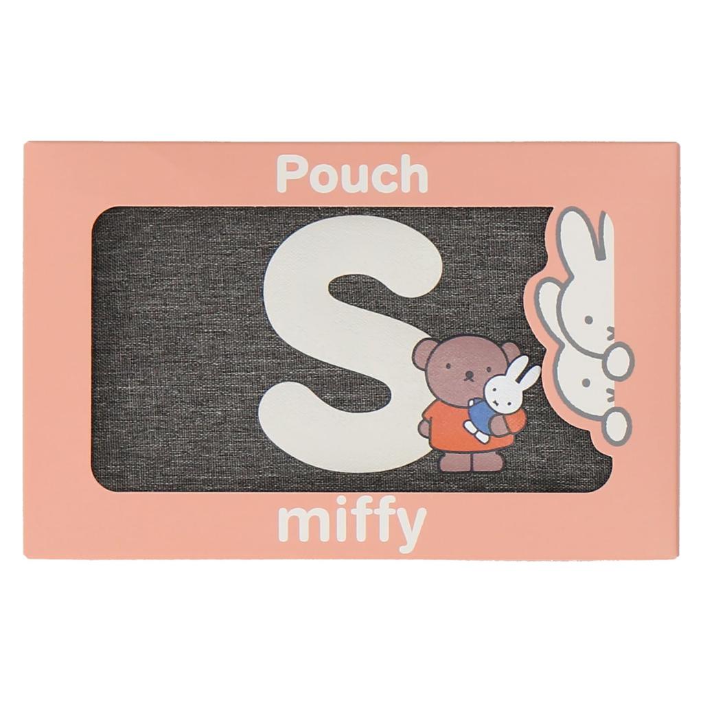Miffy Initial Pouch Gray W X 11cm H X 5cm D Women's (30601203) (30601204B) (Initial S) Approx. 16.5cm