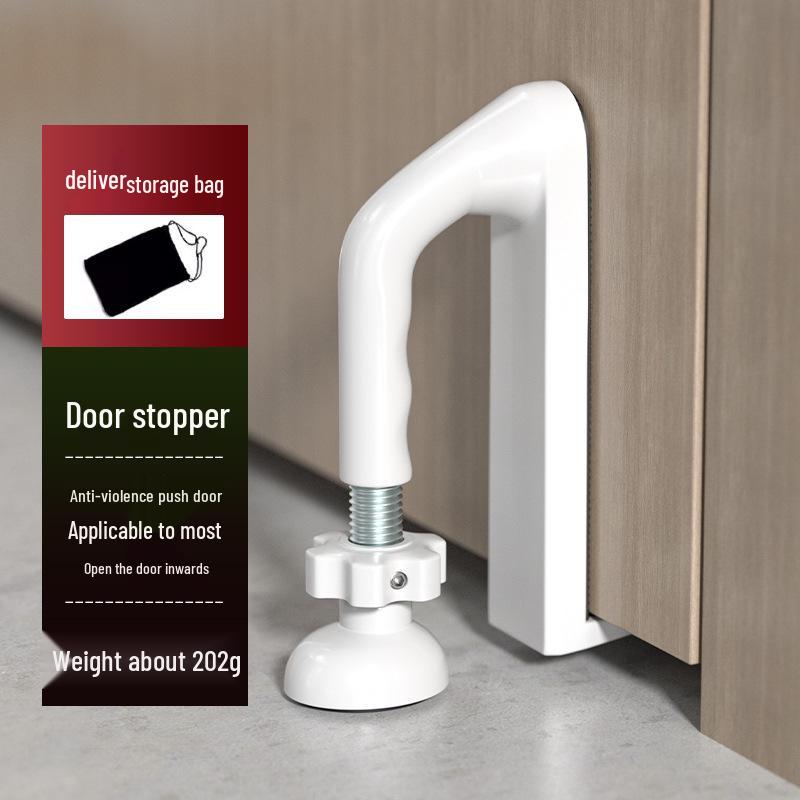 Adjustable Anti-theft Door Stopper for Homes & Rentals