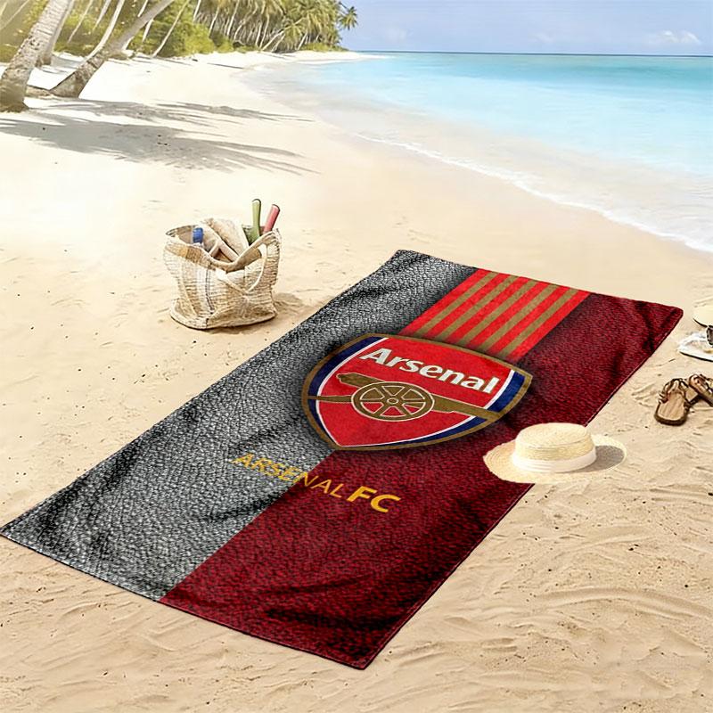 Arsenal F Print Beach Towel, Large Soft Quick Dry Towel for Beach Camping Swimming