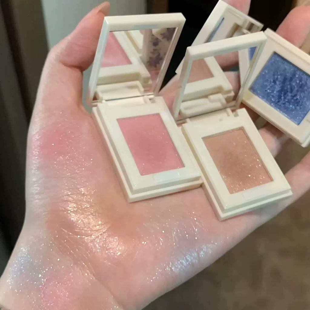 A Touch of High-End Woodiness~ Rainbow Crushed Diamond Shimmer Single-Color Eyeshadow, Clear and Dazzling, Sparkling with Fine Pearlescent Glitter