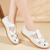 Women's Leather Sandals Summer Essentials Mary Jane Beach Flat Shoes Casual Soft Roman Sandals for Girl Plus Size