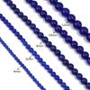 Natural Chalcedony Stone Beads Dark Blue Round Loose Spacer Jades Stone Beads For Jewelry Making Bracelets Necklace Accessories