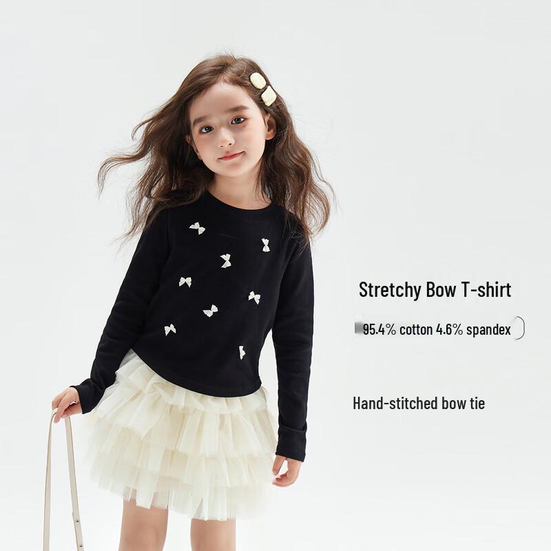 Girls  Bowknot Long-Sleeve T-Shirt 110