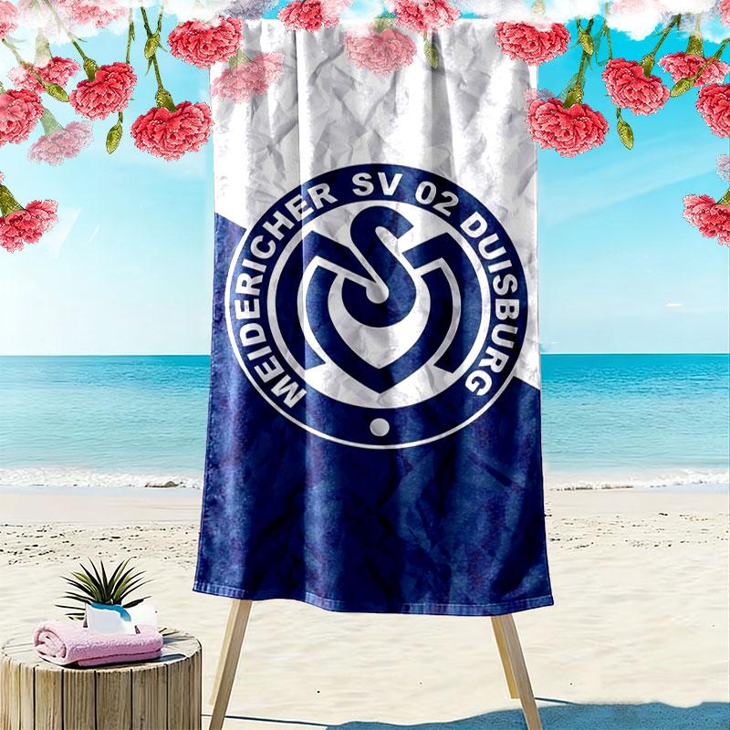 MSV Duisburg Print Strandtuch, Großes Weiches Schnelltrocknendes Handtuch für Strand Camping Schwimmen