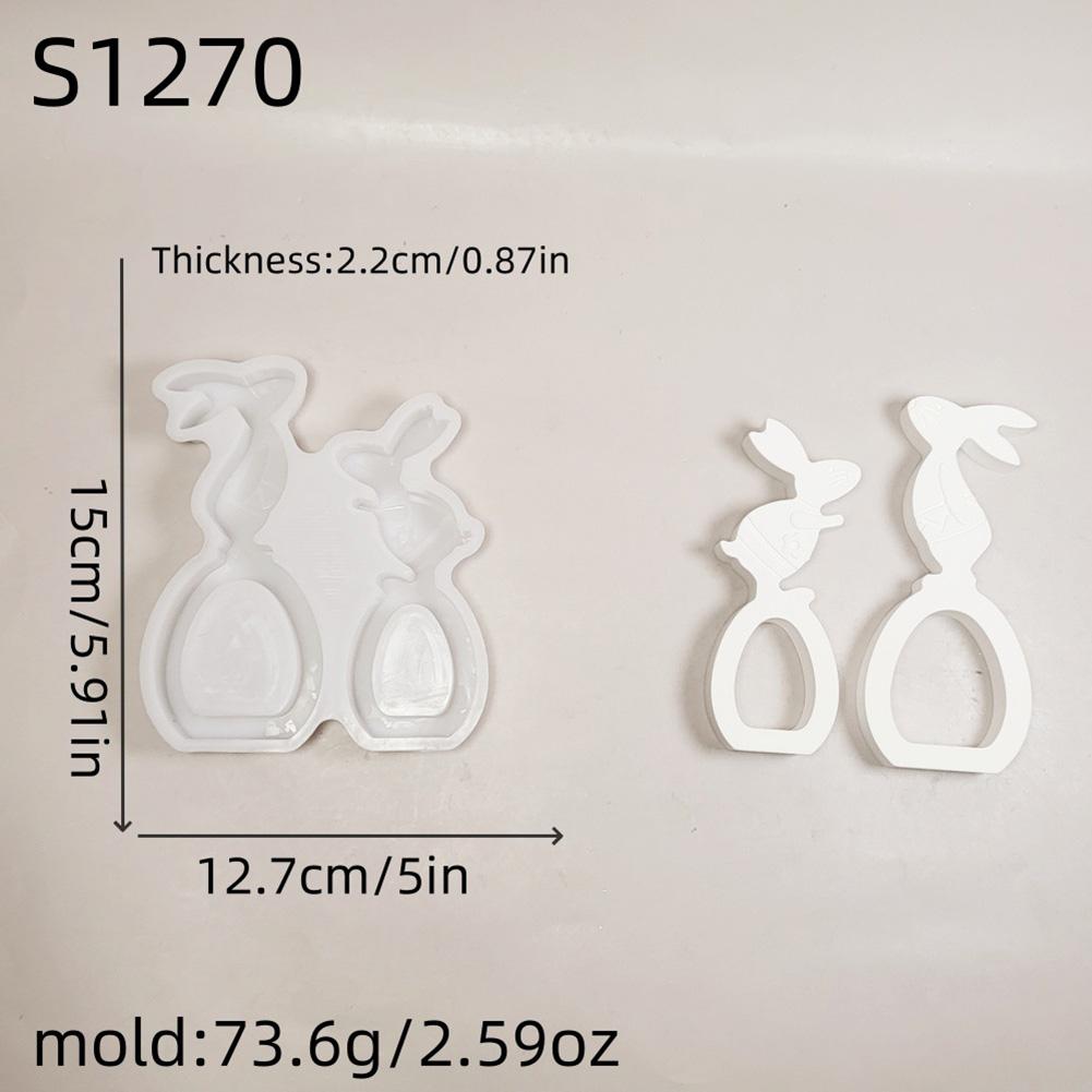 Silicone Festival Ornament Mold DIY Resin Making Mold Art Candle Mold Decorative Mold for Easter Party Decor