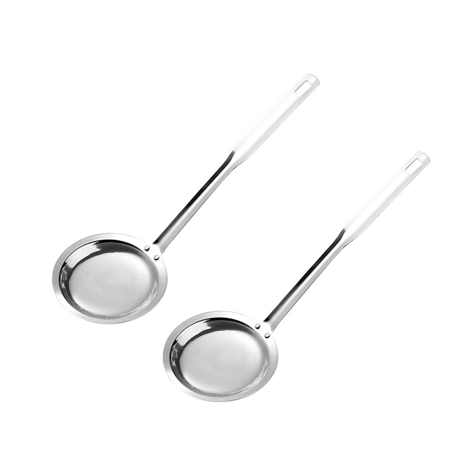 

Сито из нержавеющей стали 304 с мелкой сеткой, сито для муки, ложка-дуршлаг с эргономичной ручкой для вареных яиц и лапши S