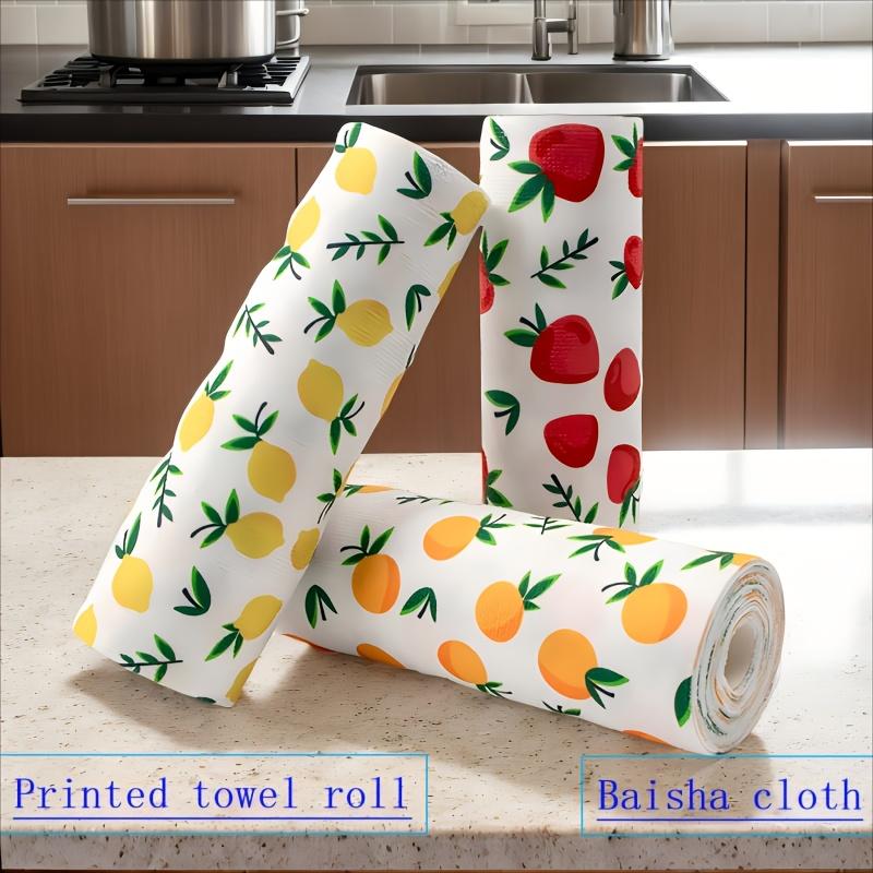 20 stk Gjenbrukbare Mikrofiber Rengjøringskluter 25x25cm Trykte Vaskbare Kjøkkenhåndklær Høy Absorpsjon Rask Tørking for Hjemmerengjøring