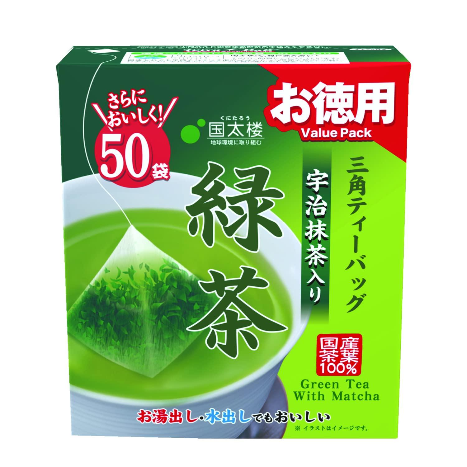 Kunitaro Value Pack Uji Matcha Green Triangular Tea 100g x 3 packs Tea, Bags, (50 bags) зелёный