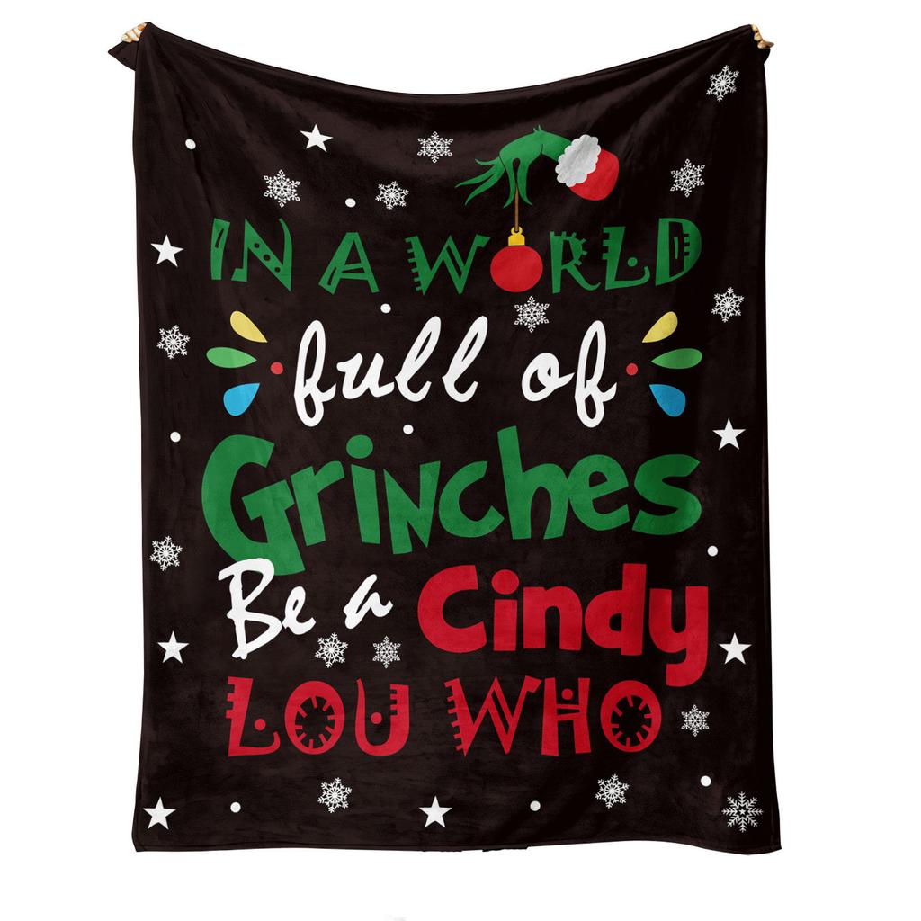 Flannel Blanket Christmas Personalized Blanket Digital Print Blanket