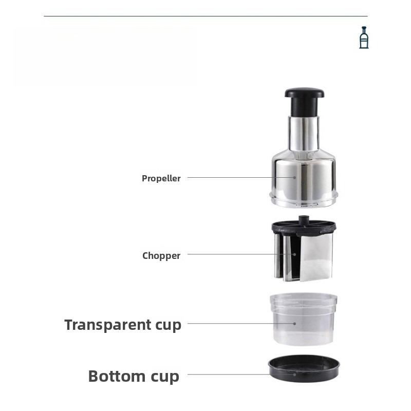 For Onion Nuts Vegetable Food with Storage Kitchen Tool 304 Stainless Steel Manual Garlic Press Vertical Hand Cutter Chopper