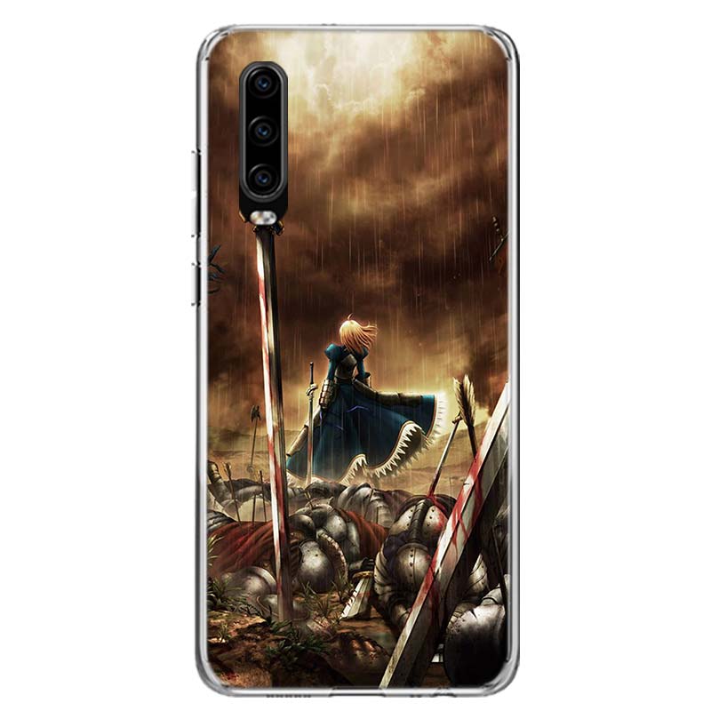 Anime Fate Zero Stay Night Saber Cover Phone Case For Huawei P30 P20 P10 P40 P50 Pro Mate 20 40 30 10 Lite Popular Fundas Art