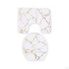 3 Pack Toilet Seat Cushion Sets Decorations Non-slip Breathable Water-absorbent Washable Bath Mat