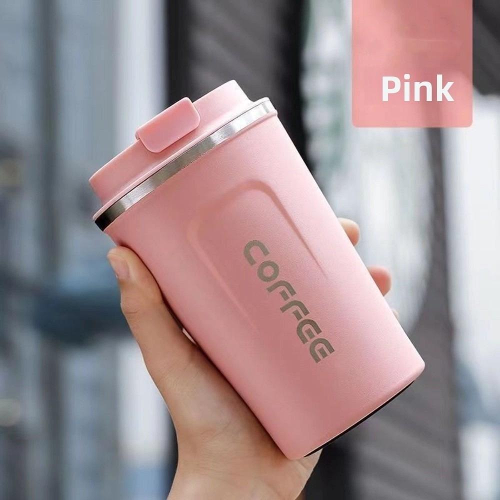 

380ml/510ml Travel Thermal Mug Stainless Steel Hot Cold Water Bottle Travel Mug for Women Men 510ml рожевий