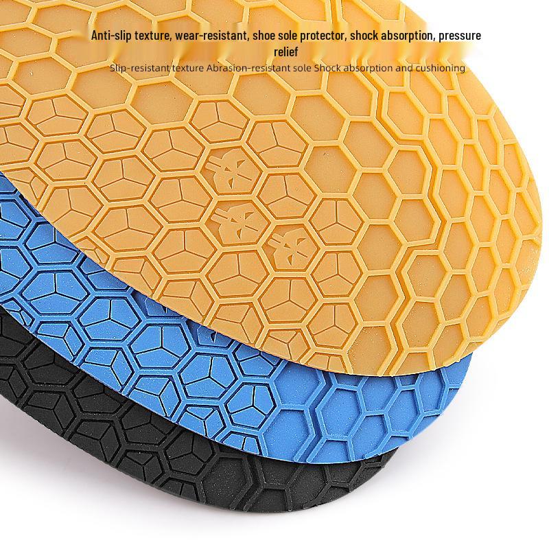 Non-Slip Honeycomb Rubber Shoe Repair Pads - Anti-Wear Silent Sole Patches for Sports & Board Shoes
