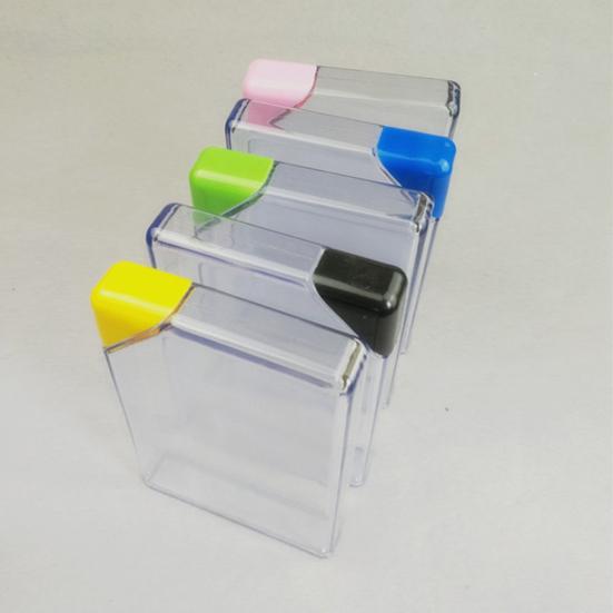 450ML Kreativní Průhledná Přenosná Plochá Plastová Láhev na Vodu Tvaru Knihy