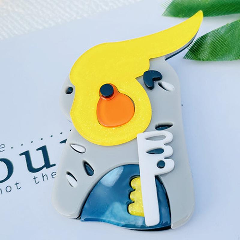 

Blucome милая акриловая брошь с изображением попугая и птицы для женщин и мужчин, сумка, костюм, булавки для хиджиаба, подарок на Новый год красный