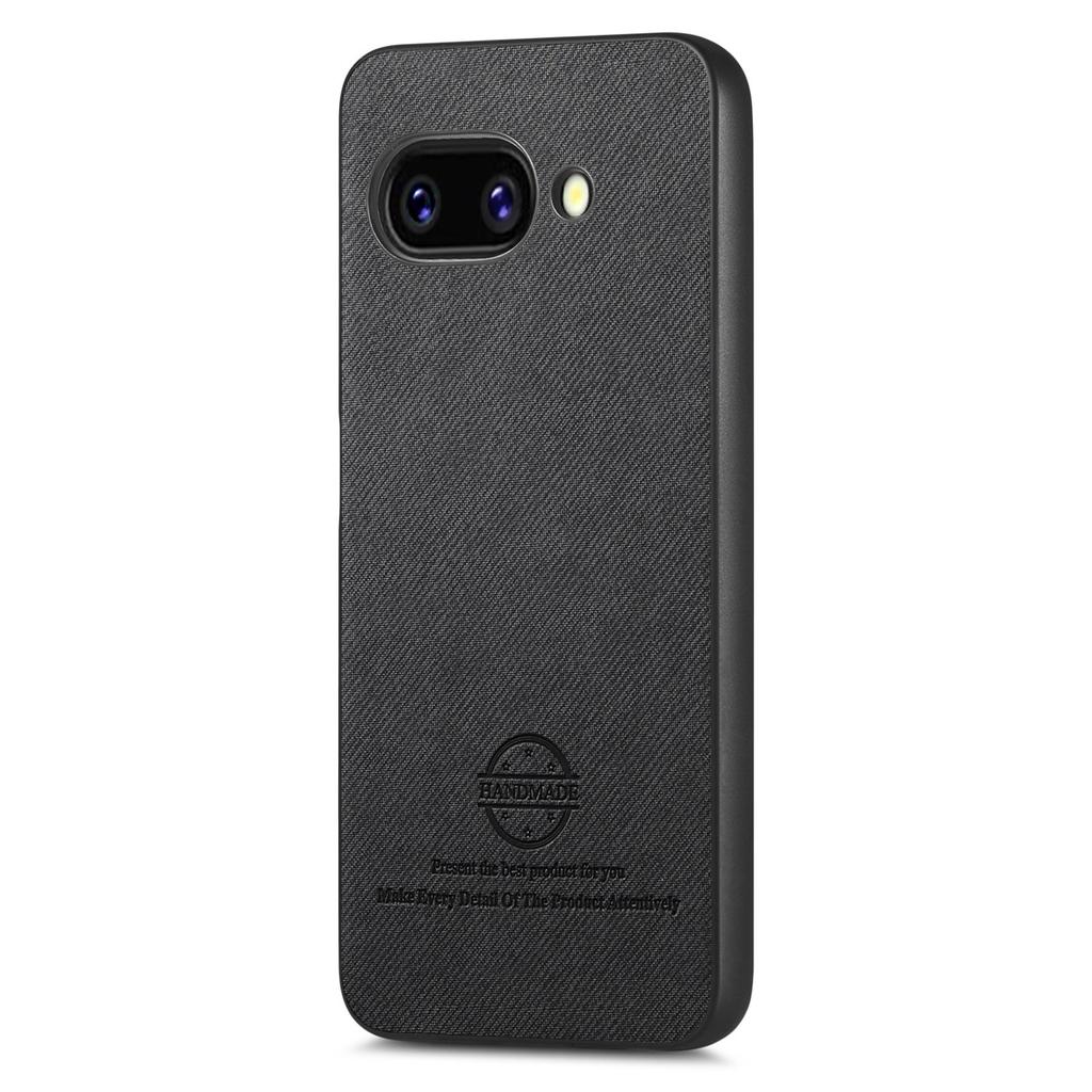 For Google Pixel 9a Leather Phone Back Cover with Cloth Texture