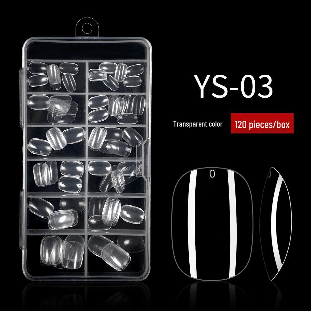 Children s Wearable Fake Nail Tips - Transparent Art Stickers (120-Piece Set)
