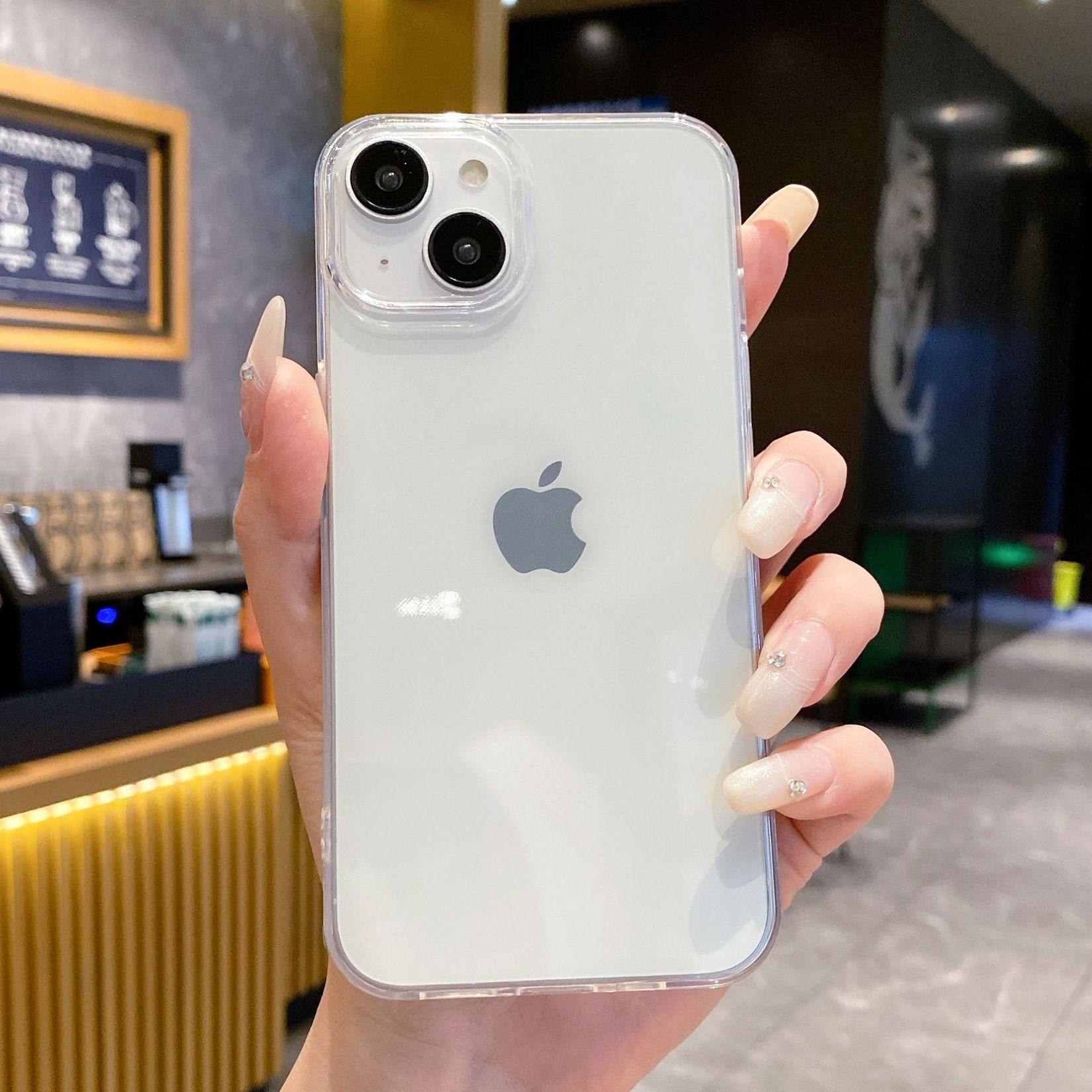 

Мягкий прозрачный чехол для телефона конфетного цвета для iPhone 16 15 14 13 12 11 Pro X XS Max XR 8 7 Plus Mini Прозрачный противоударный бампер For iPhone 13