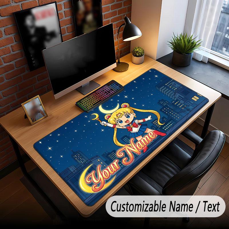 Benutzerdefiniertes Langes Mauspads, Sailor Moon Gaming Schreibtischmatte Für Home Office Desktop Dekoration