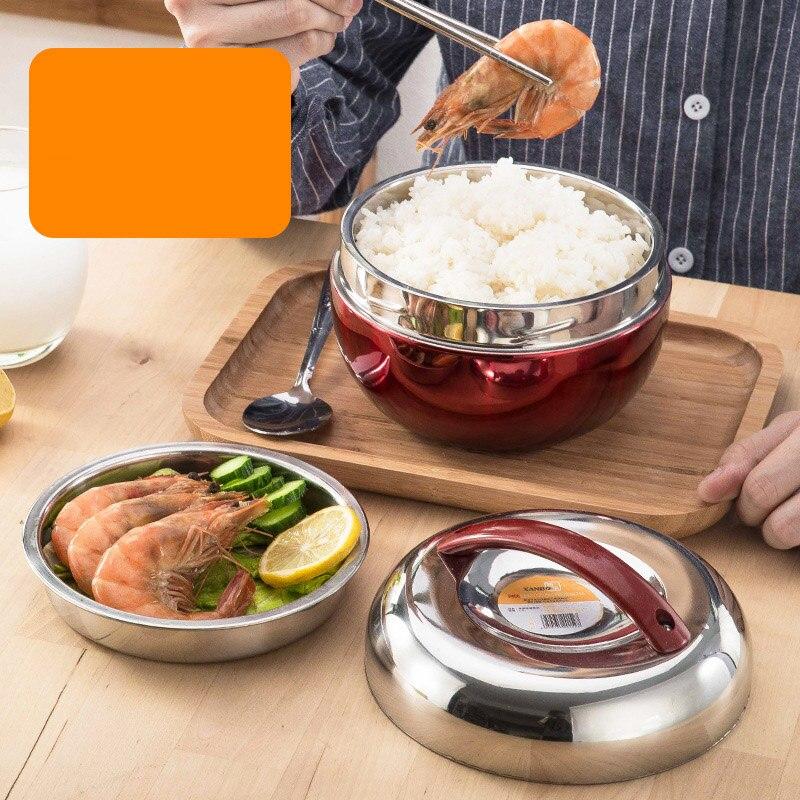2 Layers Apple Portable Lunch Box for Kids Stainless Steel Food Container for Adults Picnic Picnic Container Bento Table Valve