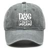 DOG MOM" Paw Print Snapback Sun Hat, Mother's Day Man's Cap Slouchy Sun Protective Raw Brim Curved Brim Adjustable Baseball Hat